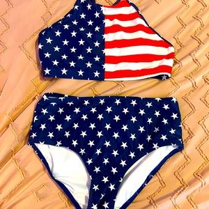 american flag swim set
